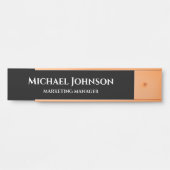 Aangepaste naam en titel Kantoor Deurbordje (Voorkant)