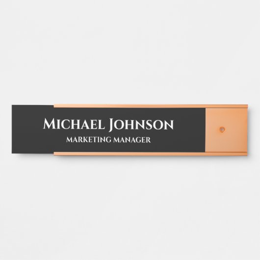 Aangepaste naam en titel Kantoor Deurbordje (Voorkant)