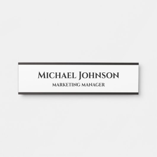 Aangepaste naam en titel Kantoor Deurbordje (Voorkant)