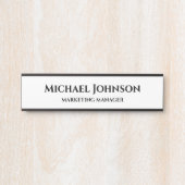 Aangepaste naam en titel Kantoor Deurbordje (Voorkant)