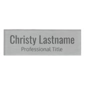 Aangepaste naam en titel met faux Silver Foil Prin Naambadge (Voorkant)