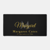 Aangepaste naam en titel met monogram - bureaumat (Voorkant)