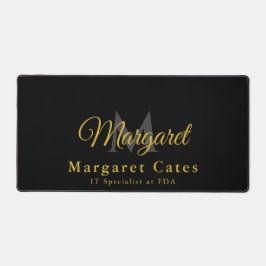 Aangepaste naam en titel met monogram - bureaumat