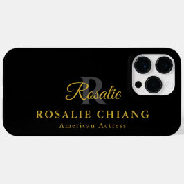 Aangepaste naam en titel met monogram Case-Mate iPhone 14 pro max hoesje