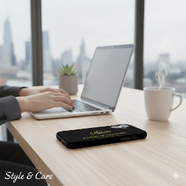 Aangepaste naam en titel met monogram iPhone 16 plus hoesje