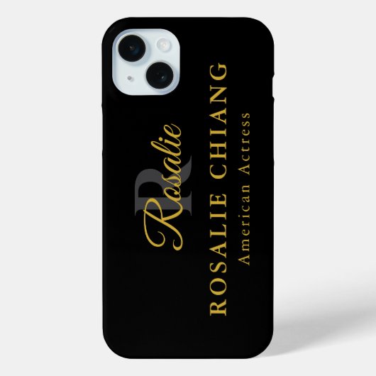 Aangepaste naam en titel met monogram Case-Mate iPhone case (Achterkant)