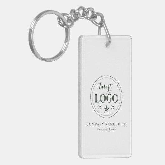 Aangepaste naam en titel Rechthoek Sleutelhanger ( (Voorkant Links)