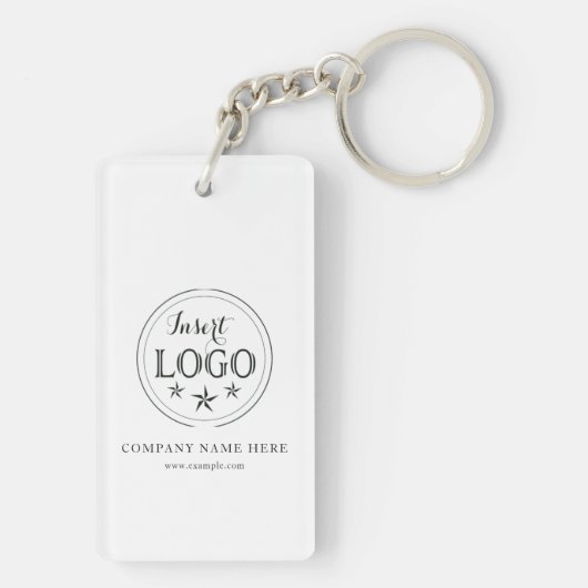 Aangepaste naam en titel Rechthoek Sleutelhanger ( (achterkant)