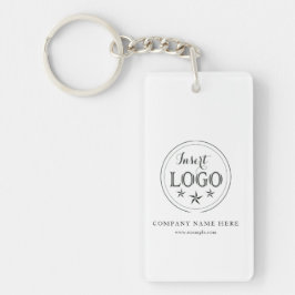 Aangepaste naam en titel Rechthoek Sleutelhanger (