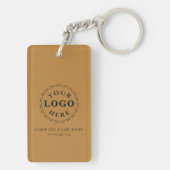 Aangepaste naam en titel Rechthoek Sleutelhanger ( (achterkant)