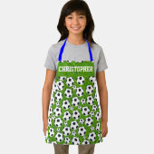 Aangepaste naam en Voetbal kinder Schort (Insitu)