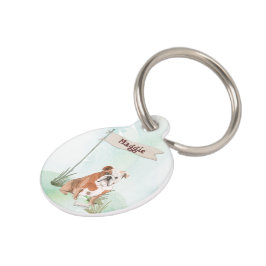 Aangepaste naam Engelse Bulldog Pet Dog Huisdierpenning