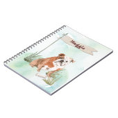 Aangepaste naam Engelse Bulldog Pet Dog Notitieboek (Linkerzijde)