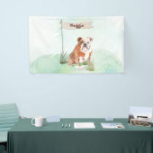 Aangepaste naam Engelse Bulldog Pet Dog Spandoek (Beurs)