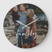Aangepaste naam enkele foto Wandklok (Voorkant)