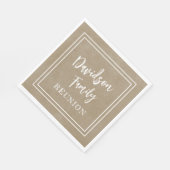 Aangepaste naam: Event Tan Parchment Paper Servet (Hoek)