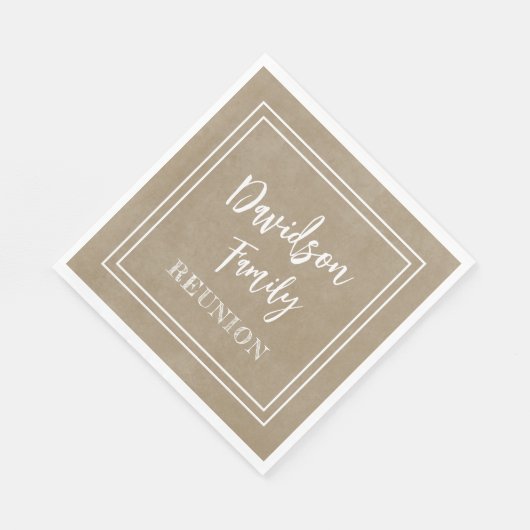 Aangepaste naam: Event Tan Parchment Paper Servet (Hoek)