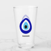 Aangepaste naam Evil Eye Nazar Amulet Glas (Voorkant)
