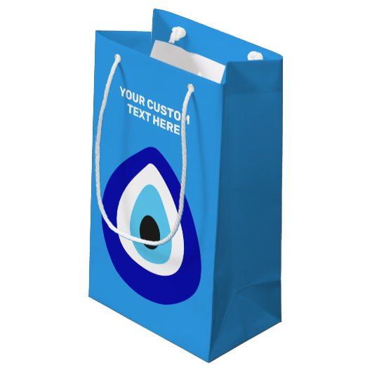 Aangepaste naam Evil Eye Nazar Amulet Klein Cadeauzakje (Achterkant Gekanteld)