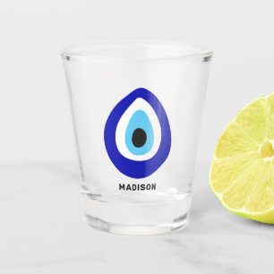 Aangepaste naam Evil Eye Nazar Amulet Shot Glas