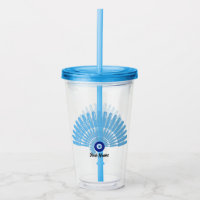 Aangepaste naam Evil Eye Zomer Vakantie Blauw