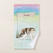 Aangepaste naam Exotic Short Hair Cat Pet Bad Handdoek (Handdoek)