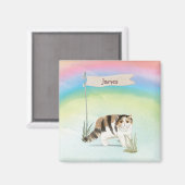 Aangepaste naam Exotic Short Hair Cat Pet Magneet (Voorkant / Achterkant)