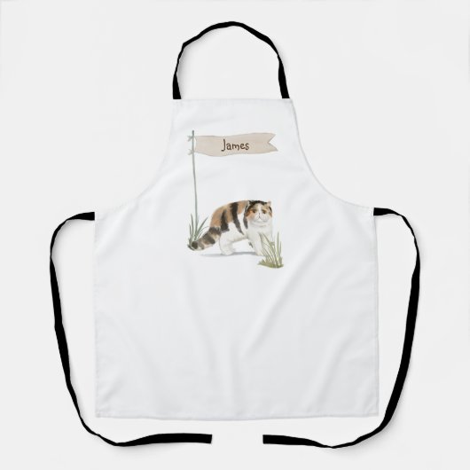 Aangepaste naam Exotic Short Hair Cat Pet Schort (Voorkant)