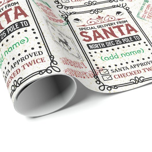 Aangepaste naam Express-levering 1Wrapping Papier (Rol Hoek)