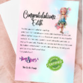 Aangepaste naam Fairy Letter Keepsake - Voor kinde Kaart