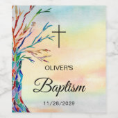 Aangepaste naam Familie Baptisme Christening Wijn Etiket (Enkel label)