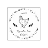 Aangepaste naam Familie Boerderij | verse eieren Rubberstempel (Afrduk)