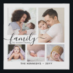 Aangepaste naam Familie Citaat Keepslag 5 Foto Col Imitatie Canvas Print<br><div class="desc">Moderne 5 foto-collage canvas afdrukken met 'familie' is alles 'quote typografie'.</div>
