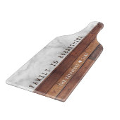 Aangepaste naam Familie Quote Hout en Marmer Snijplank (Hoek)