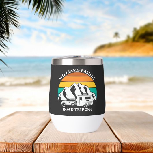 aangepaste naam familie vakantie berg Road Trip (Strand (Gedraaid) )