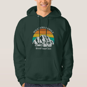 aangepaste naam familie vakantie berg Road Trip Hoodie