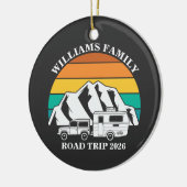 aangepaste naam familie vakantie berg Road Trip Keramisch Ornament (Links)