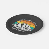 aangepaste naam familie vakantie berg Road Trip Papieren Bordje (Gekanteld)