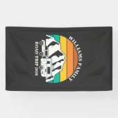aangepaste naam familie vakantie berg Road Trip Spandoek (Horizontaal)