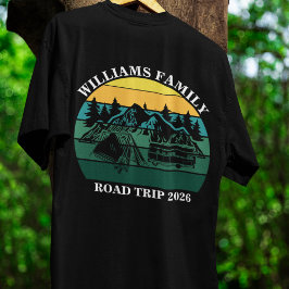 aangepaste naam familie vakantie berg Road Trip T-shirt