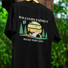 aangepaste naam familie vakantie berg Road Trip T-shirt