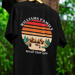 aangepaste naam familie vakantie berg Road Trip T-shirt