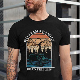 aangepaste naam familie vakantie berg Road Trip T-shirt
