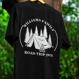 aangepaste naam familie vakantie berg Road Trip T-shirt