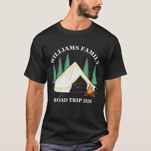 aangepaste naam familie vakantie berg Road Trip T-shirt (Voorkant)
