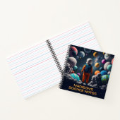 Aangepaste Naam Fantasie Ruimtekind Notitieboek (Binnen)