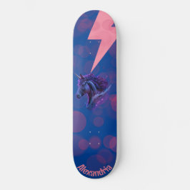 Aangepaste naam Fantasy Eenhoorn Roze Verlichting Persoonlijk Skateboard