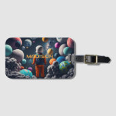 Aangepaste naam Fantasy Space Kind Bagagelabel (Voorkant (horizontaal))