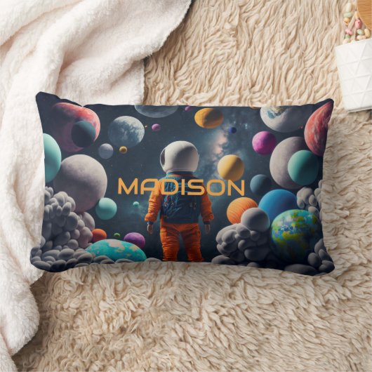 Aangepaste naam Fantasy Space Kind Kussen (Deken)