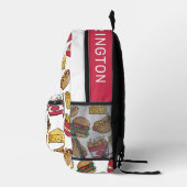 Aangepaste naam Fast Food Patroon Bedrukte Rugzak (Rechts)